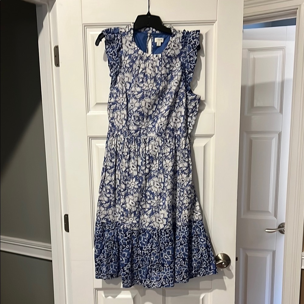 Blue and White Floral Dress